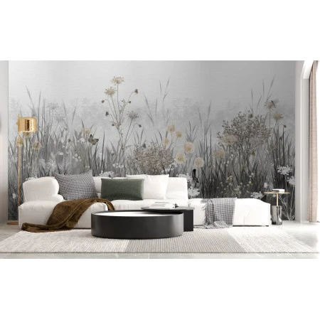 Fototapet fara imbinari Gray Grass