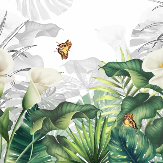 Fototapet fara imbinari Emerald Leaves