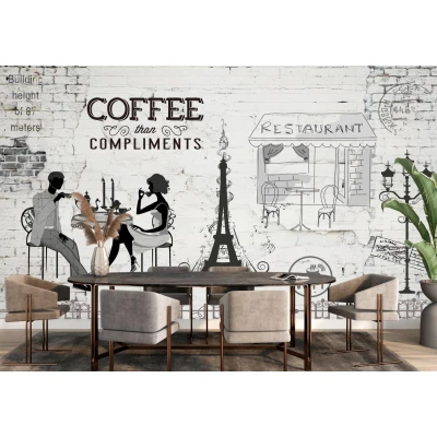 Fototapet fara imbinari Coffee In Paris Premier Decor