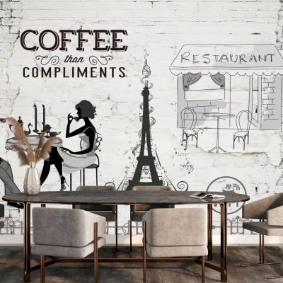 Fototapet fara imbinari Coffee In Paris Premier Decor