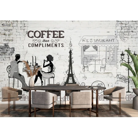 Fototapet fara imbinari Coffee In Paris Premier Decor
