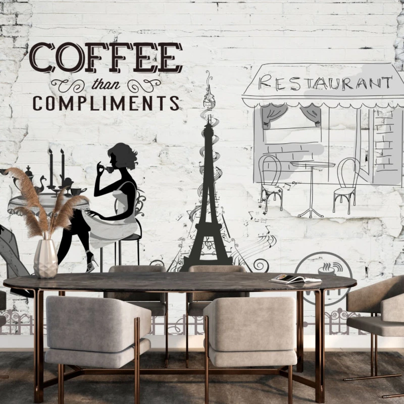 Fototapet fara imbinari Coffee In Paris