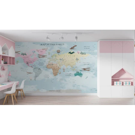 Fototapet fara imbinari Map Of The World