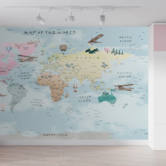 Fototapet fara imbinari Map Of The World