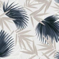 Fototapet fara imbinari Colorless Tropical Leaves