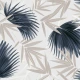 Fototapet fara imbinari Colorless Tropical Leaves