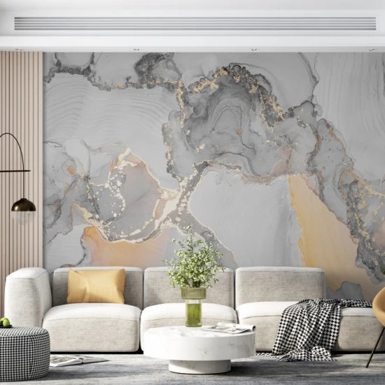 Fototapet fara imbinari Gray Marble