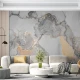 Fototapet fara imbinari Gray Marble