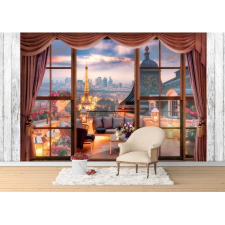 Fototapet fara imbinari Paris Night Live Premier Decor