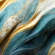 Fototapet fara imbinari Turquoise, Gold And White Abstract Luxury Marble