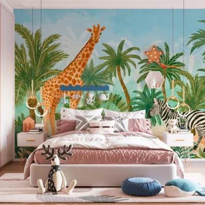Fototapet fara imbinari Watercolor Jungle Premier Decor