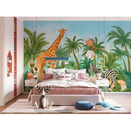 Fototapet fara imbinari Watercolor Jungle Premier Decor