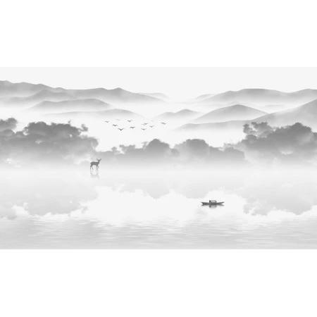 Fototapet fara imbinari Gray Morning