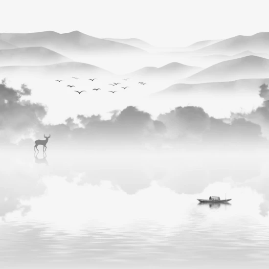 Fototapet fara imbinari Gray Morning