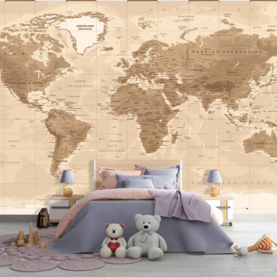 Fototapet fara imbinari Old World Map Premier Decor