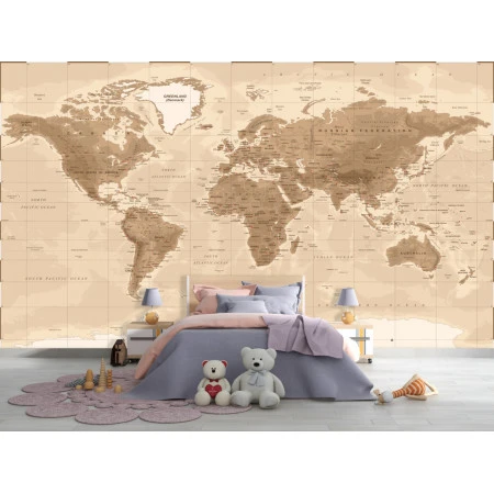 Fototapet fara imbinari Old World Map
