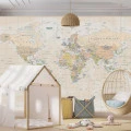 Fototapet fara imbinari Bright Old Map