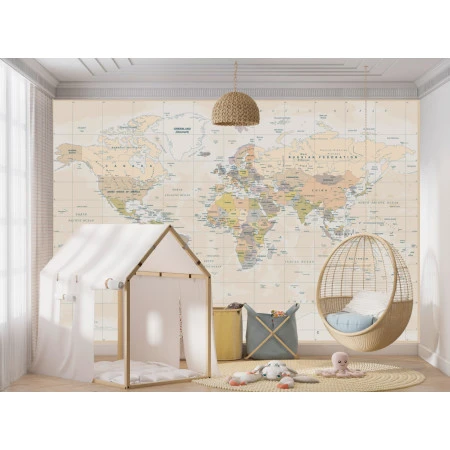 Fototapet fara imbinari Bright Old Map Premier Decor