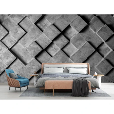 Fototapet fara imbinari Concrete Squares Premier Decor