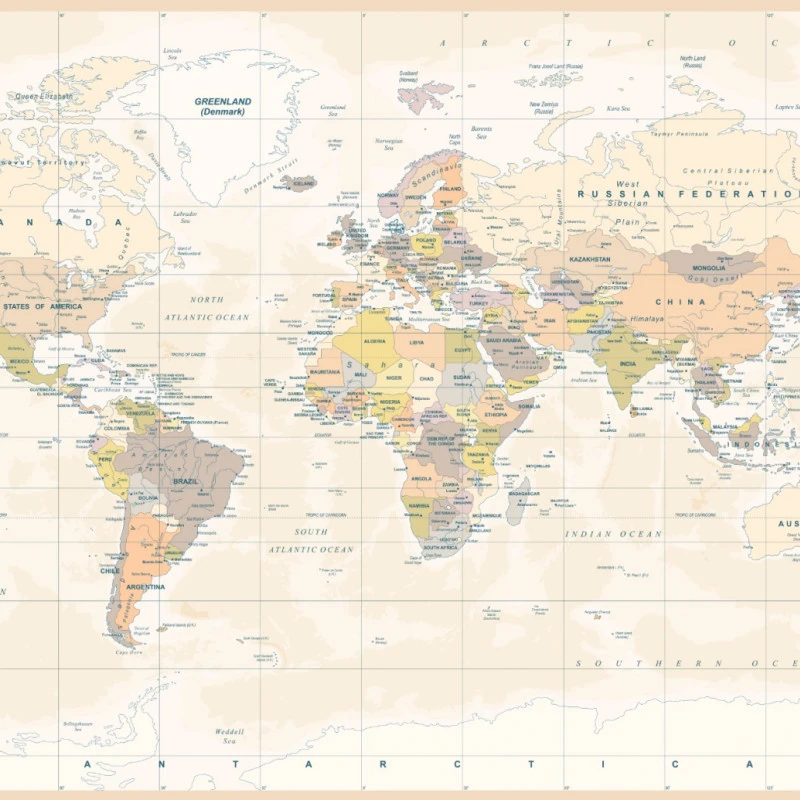 Fototapet fara imbinari Bright Old Map