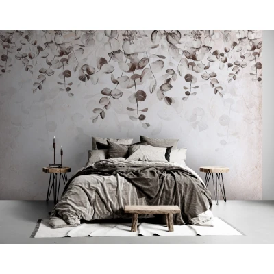 Fototapet fara imbinari Gray Leaves Premier Decor