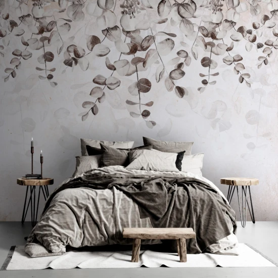 Fototapet fara imbinari Gray Leaves