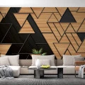 Fototapet fara imbinari Abstract World Triangles