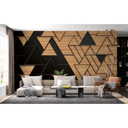 Fototapet fara imbinari Abstract World Triangles Premier Decor