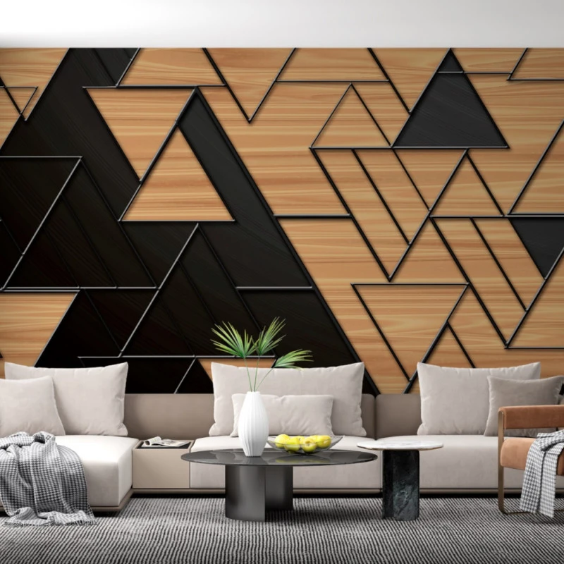 Fototapet fara imbinari Abstract World Triangles