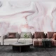 Fototapet fara imbinari Pink Grey Marble