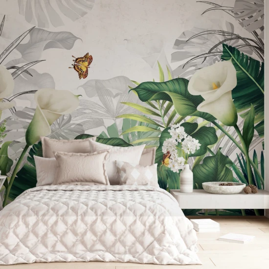 Fototapet fara imbinari Emerald Leaves