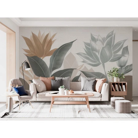 Fototapet fara imbinari Minimalist Tropical Landscape Premier Decor