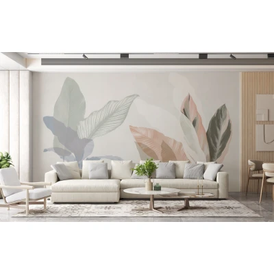 Fototapet fara imbinari Large Tropical Leaves Premier Decor