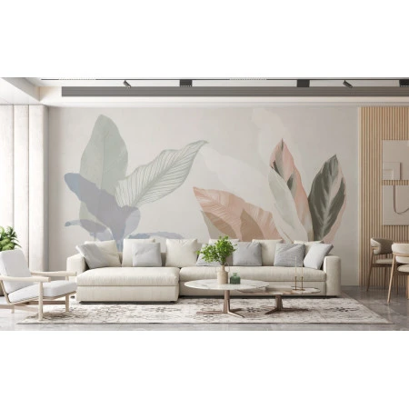 Fototapet fara imbinari Large Tropical Leaves Premier Decor