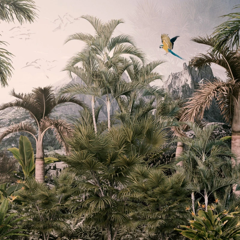 Fototapet fara imbinari Jungle At The Foot Of The Mountain