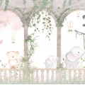 Fototapet  fara imbinari Fresco With Funny Animals