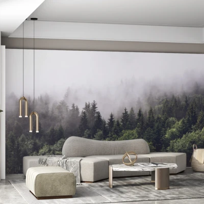 Fototapet fara imbinari Dense Coniferous Forest Premier Decor