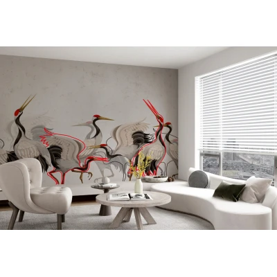 Fototapet fara imbinari Japanese Crane Premier Decor