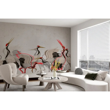 Fototapet fara imbinari Japanese Crane Premier Decor