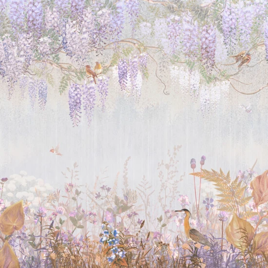 Fototapet fara imbinari Wisteria