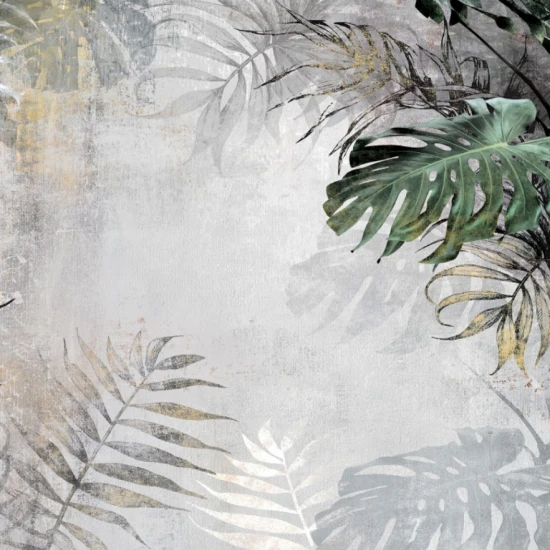 Fototapet fara imbinari Grunge Tropical Leaves