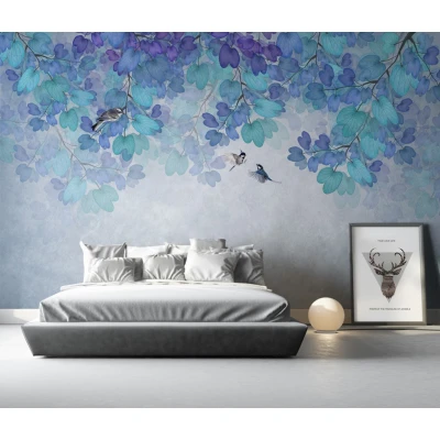 Fototapet fara imbinari Blue Paint Premier Decor