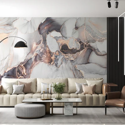 Fototapet fara imbinari Golden Bronze Premier Decor