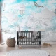 Fototapet fara imbinari Light Blue Flying Map Fototapet fara imbinari Light Blue Flying Map