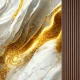 Fototapet fara imbinari Abstract Gold And White Luxury Marble cu Riflaj