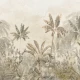Fototapet fara imbinari Light Beige Rainforest