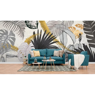 Fototapet fara imbinari Tropical Leaves Tree And Summer Background Premier Decor