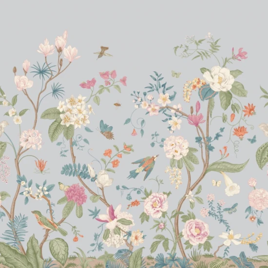 Fototapet fara imbinari Field Of Flowers In Pastel Tones