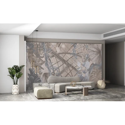 Fototapet fara imbinari Greenhouse In Shades Of Brown And Gray Premier Decor