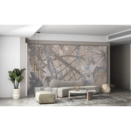 Fototapet fara imbinari Greenhouse In Shades Of Brown And Gray Premier Decor